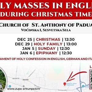 Misna slavlja na engleskom jeziku u Župi sv. Antuna Padovanskog u Sesvetskim Selima